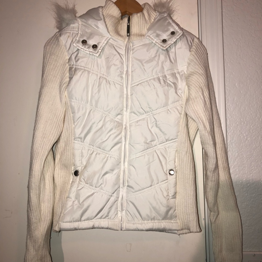 White Wind Breaker (slightly puffy) Jacket